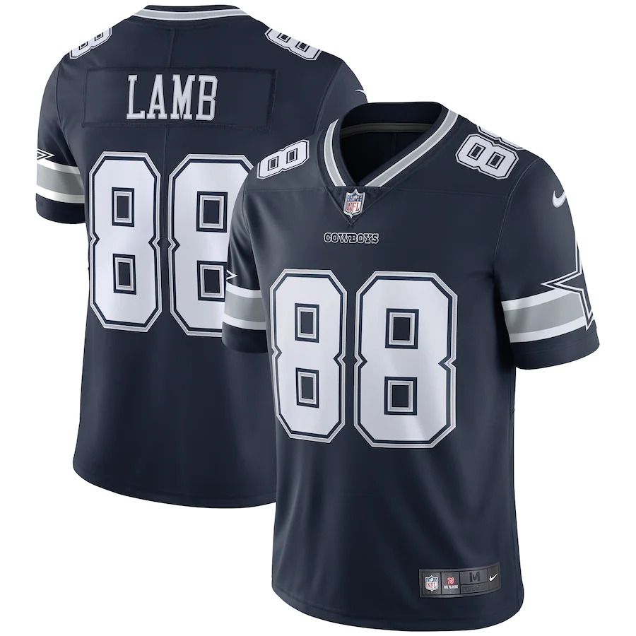 Men Dallas Cowboys 88 CeeDee Lamb Nike Navy Vapor Limited NFL Jersey